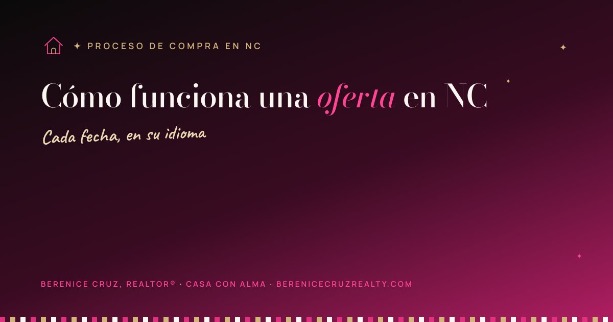 Casa con Alma · Cómo funciona una oferta en NC — artículo de Berenice Cruz, Realtor® bilingüe en Charlotte NC