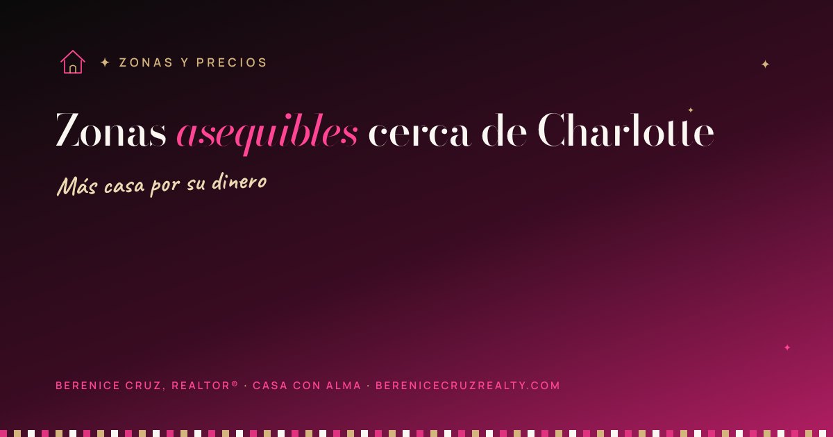 Casa con Alma · Zonas asequibles cerca de Charlotte — artículo de Berenice Cruz, Realtor® bilingüe en Charlotte NC
